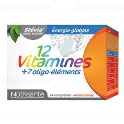 Complément alimentaire 12 vitamines + 7 oligo-éléments - 24 comprimés effervescents